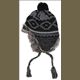 Čepice "Peru Piura"s kožešinou,šedo-černá